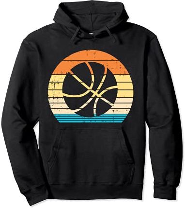 Basketball Silhouette Sunset Retro Baller Men Women Kids Felpa con Cappuccio