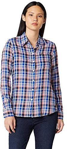 Slim Regular Shirt Camicia, Multicolore (Cobalt Blue B09), Large Donna
