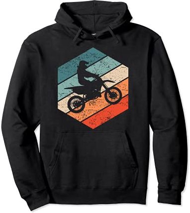 Dirt Bike Shirt Per Uomo Vintage Retro Style Felpa con Cappuccio