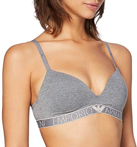 Underwear Soft/Wireless Bra Reggiseno Imbottito, Grigio Melange Scuro-Dark Grey Melange, S Donna