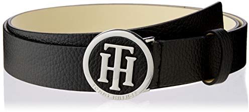 TH Round Buckle Belt 3.0 Cintura, (Black Bds), 6 (Taglia Produttore: 90.0) Donna