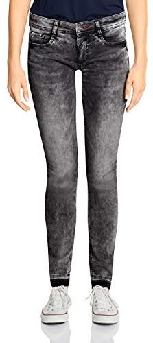 372570 York Slim Fit Jeans, Grigio (Black Overdye Bleach 12032), W31/L30 (Taglia Unica: 31) Donna