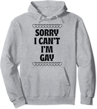 Sorry I Can't I'm Gay Funny LGBTQ Gay Pride Stuff Aesthetic Felpa con Cappuccio