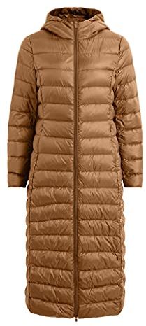 VIMANYA New Long Light Down Jacket-Noos Giubbotto, Tigers Eye, 36 Donna