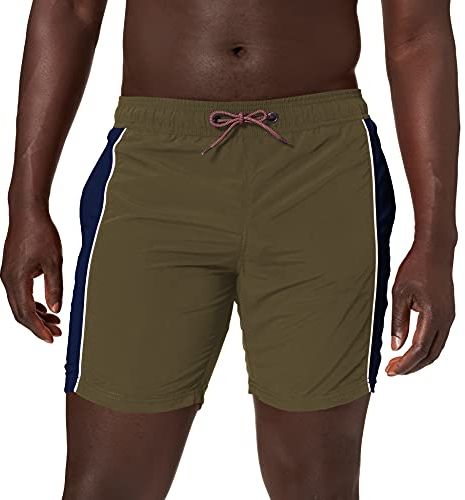 Swim Shorts Pantaloncini, Verde (Olive Night 439), Large Uomo