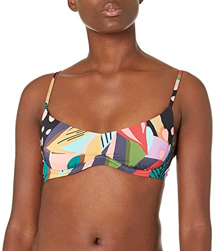 Swim Top Hero Palmer Parte Superiore Bikini, Multicolore, L Donna