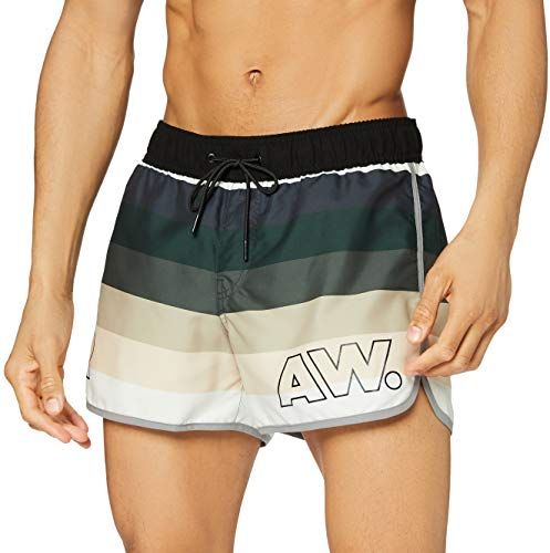 Carnic Fade Tuta da Nuoto One Piece, Dk Black Gradient Stripe C331-c442, M Uomo