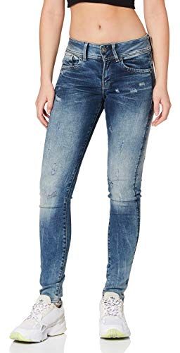 Lynn Mid Waist Skinny Jeans, Blu (Faded Blue 5245-A889), 23W / 34L Donna
