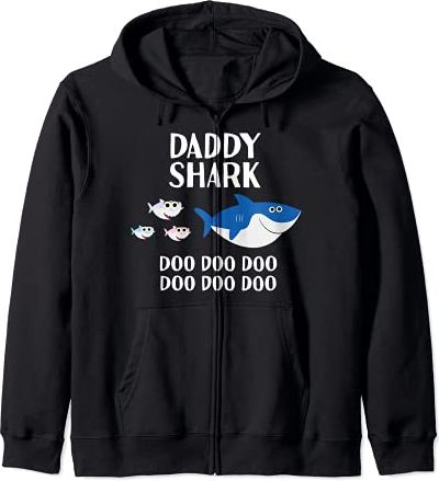 Daddy Shark Doo Doo For Men Christmas Father's Day Birthday Felpa con Cappuccio