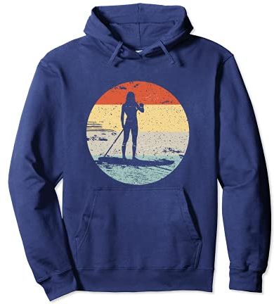 SUP Sporty Donna o Ragazza Su Paddle Board Silhouette Felpa Con Cappuccio Felpa con Cappuccio