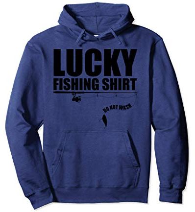 Lucky Fishing Shirt Regalo divertente per pescatore Felpa con Cappuccio