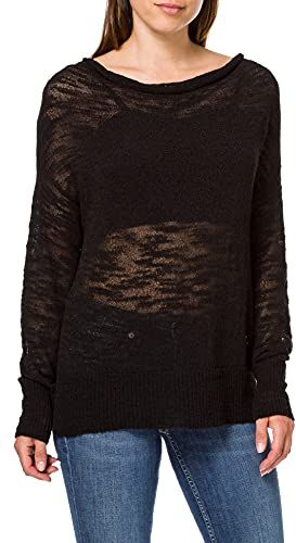 Sweater L/S 106CM1C49 Maglione, Black 700, L Donna