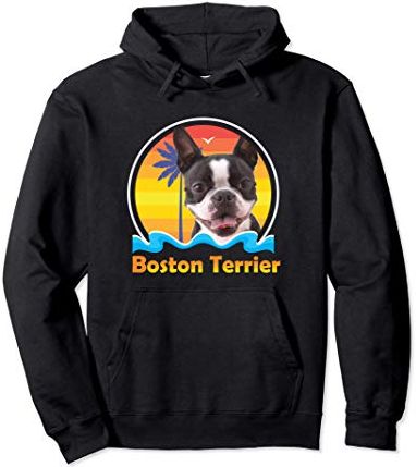 Cute Boston Terrier Felpa con Cappuccio