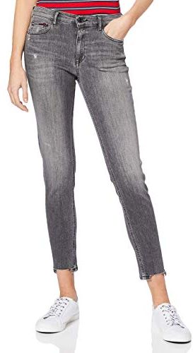 Tommy Hilfiger Donna, Jeans straight, Nora Mr Skinny Ankle Rchg, Grigio (Rachel Grey Str 1by), W28 / L30