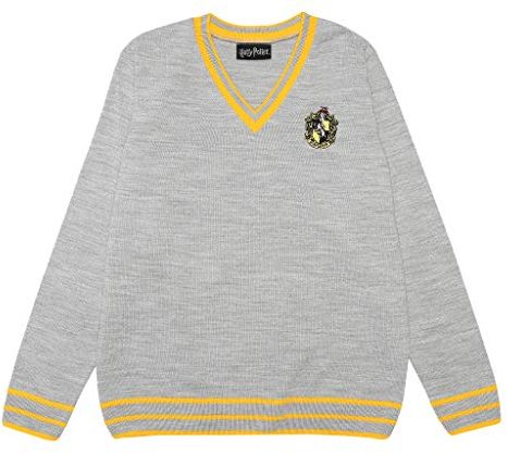 Knitted Jumper Grigio XL Harry Potter Hufflepuff casa degli Uomini