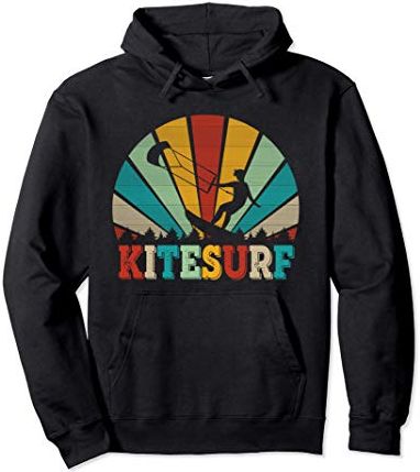 Funny Kitesurf Retro Kitesurfer Gift Apparel Felpa con Cappuccio