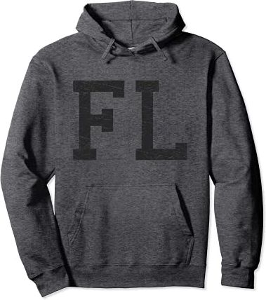 Florida Felpa Donna Uomo Cool Distressed FL Felpa con Cappuccio