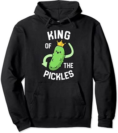 King Of The Pickles Kids Boys Men Funny Vegan Vegetable Felpa con Cappuccio