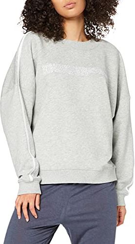 L/S Sweatshirt Maglia di Tuta, Grigio (Grigio Heather 020), M Donna