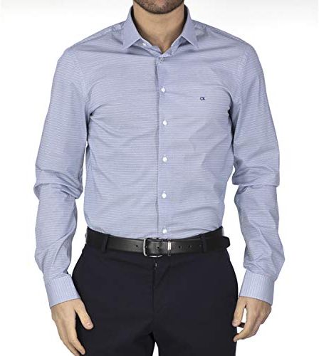 Bari Slim Fit FTC Camicia, Blu (Blue 400), Medium (Taglia Produttore: 40) Uomo