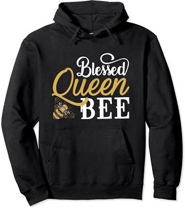 Beeded Queen Bee - Simpatico regalo per donna apicoltore Felpa con Cappuccio