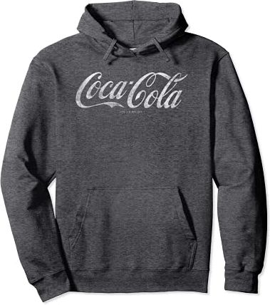 Coca-Cola Vintage Black Logo Felpa con Cappuccio