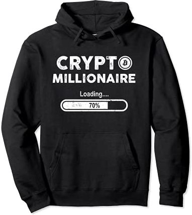 Crypto-Millionaire Funny Bitcoin Trader Investor Men Women Felpa con Cappuccio