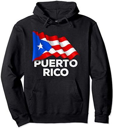 Camicia Puerto Rico con bandiera portoricana Felpa con Cappuccio