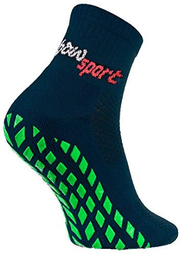 Donna Uomo Neon Calze Sportive Antiscivolo - 1 paio - Blu - Taglia 44-46