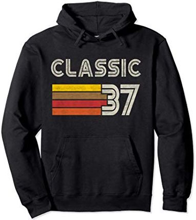 Classic Retro Number 37 - Born 1937 - Turning 37 Birthday Felpa con Cappuccio