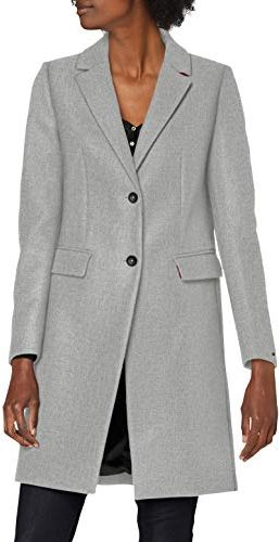 TH Ess Wool Blend Classic Coat Giacca, Mid Grey Heather, 32 Donna
