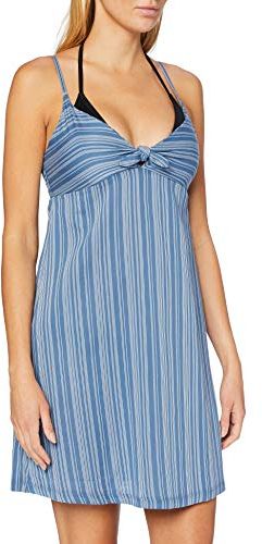 Damen Spaghetti Kleid Summer Loungewear Vestito, Multicolore (Coronetblue Stripe 2496), 46 (Taglia Unica: 40) Donna