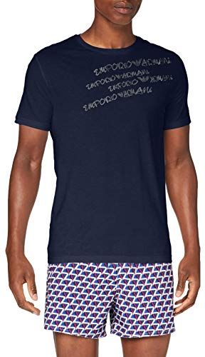 Swimwear Crew Neck Beachwear Pop Logo T-Shirt, Blu (Blu Navy 06935), Large Uomo