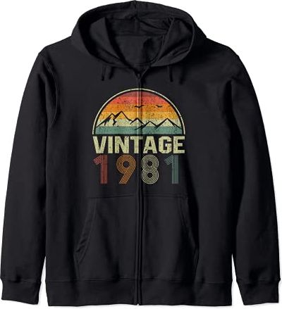 Classico 40° Compleanno Idea Regalo Vintage 1981 Felpa con Cappuccio