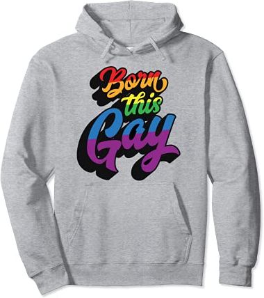 Born This Gay Funny Cute Trendy Gay Pride Stuff Aesthetic Felpa con Cappuccio