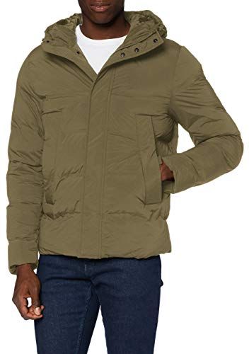 Hooded Stretch Bomber Giacca, Utility Olive, M Uomo