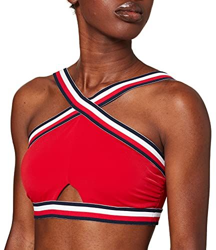 Crop Top RP Bikini, Tango Red, Medium Donna