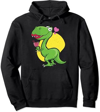 Funny Wine Drinking Dinosaur Winosaurus For Women Felpa con Cappuccio