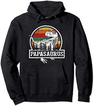 Papasaurus Rex Dinosaur Papa Saurus Family Matching Gift Felpa con Cappuccio