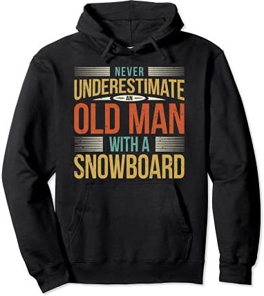 Papà Snowboard Padre Vecchio Uomo Snowboard Felpa con Cappuccio