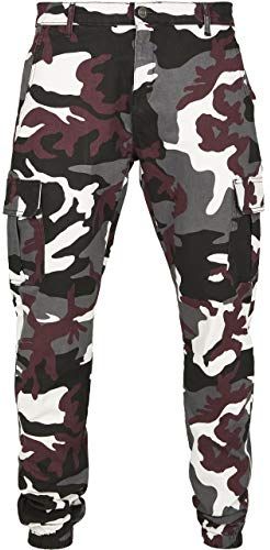 Cargo Jogging Pants 2.0 Pantaloni, Multicolore (Wine Camo 02244), 52 (Taglia Produttore: 28) Uomo