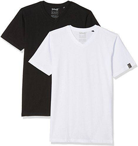 NYC Ts02mc T-Shirt, Multicolore (White/Black White/Black), X-Large Uomo