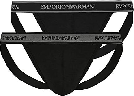 Core Logoband Jock Strap, Nero, L (Pacco da 2) Uomo