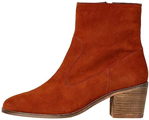 Marchio Amazon - find. Casual Suede Ankle Stivaletti, Arancione Spice, 39 EU