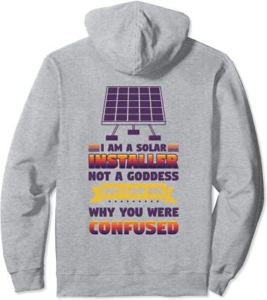 Donne installatore solare divertente Goddess wh Felpa con Cappuccio