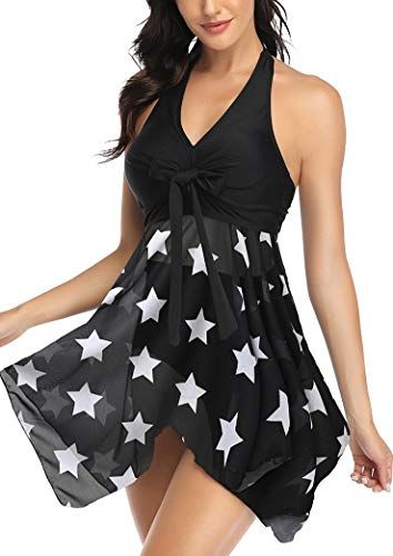 Tankini Donna Push up Due Pezzi Costume da Bagno Taglie Forti con Pantaloni M Star