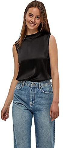 Justine Silk Top T-Shirt, Black, 42 Donna