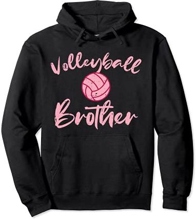 Pink Volleyball Brother Cute Family Matching Bro Boys Men Felpa con Cappuccio