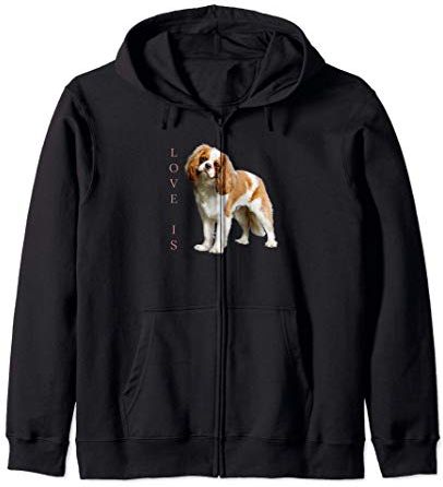 Cavalier King Charles Spaniel Shirt Men Women Love Gift Tee Felpa con Cappuccio