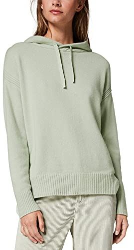 Pullover Langarm Felpa con Cappuccio, 7207 Misty Green, 36 Donna